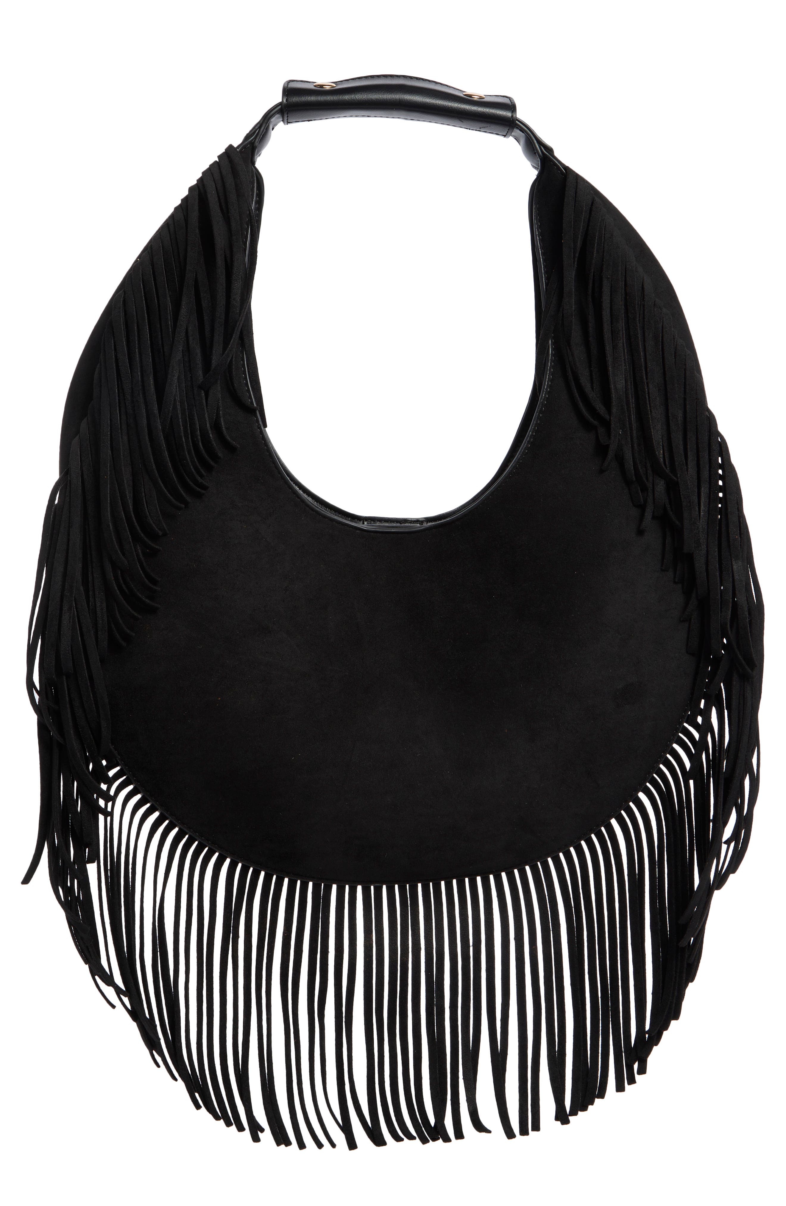 URBAN EXPRESSIONS HANDBAGS Fringe Faux Suede Hobo Bag