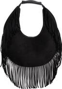 URBAN EXPRESSIONS HANDBAGS Fringe Faux Suede Hobo Bag