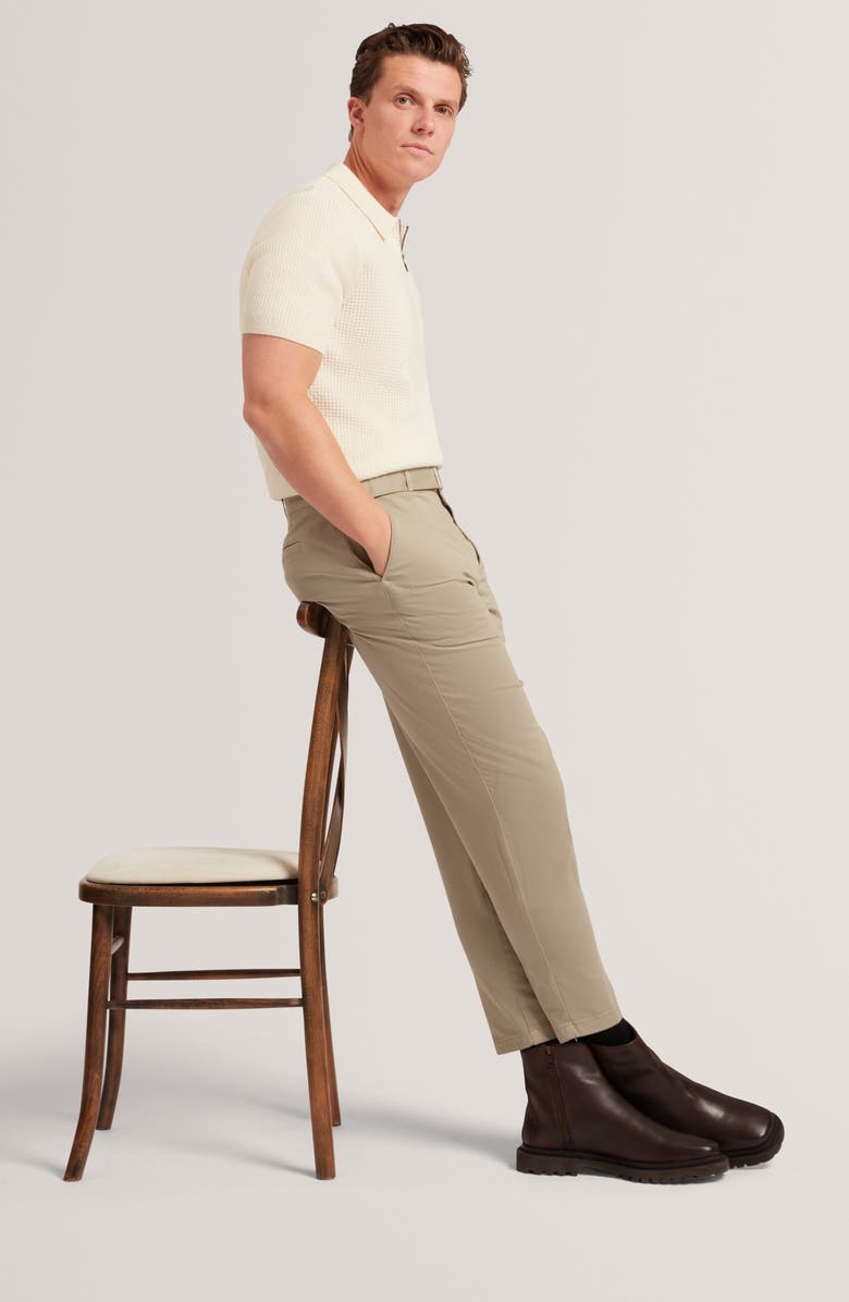 Ted Baker Jaylon Quarter Zip Sweater, Alternate, color, Ecru