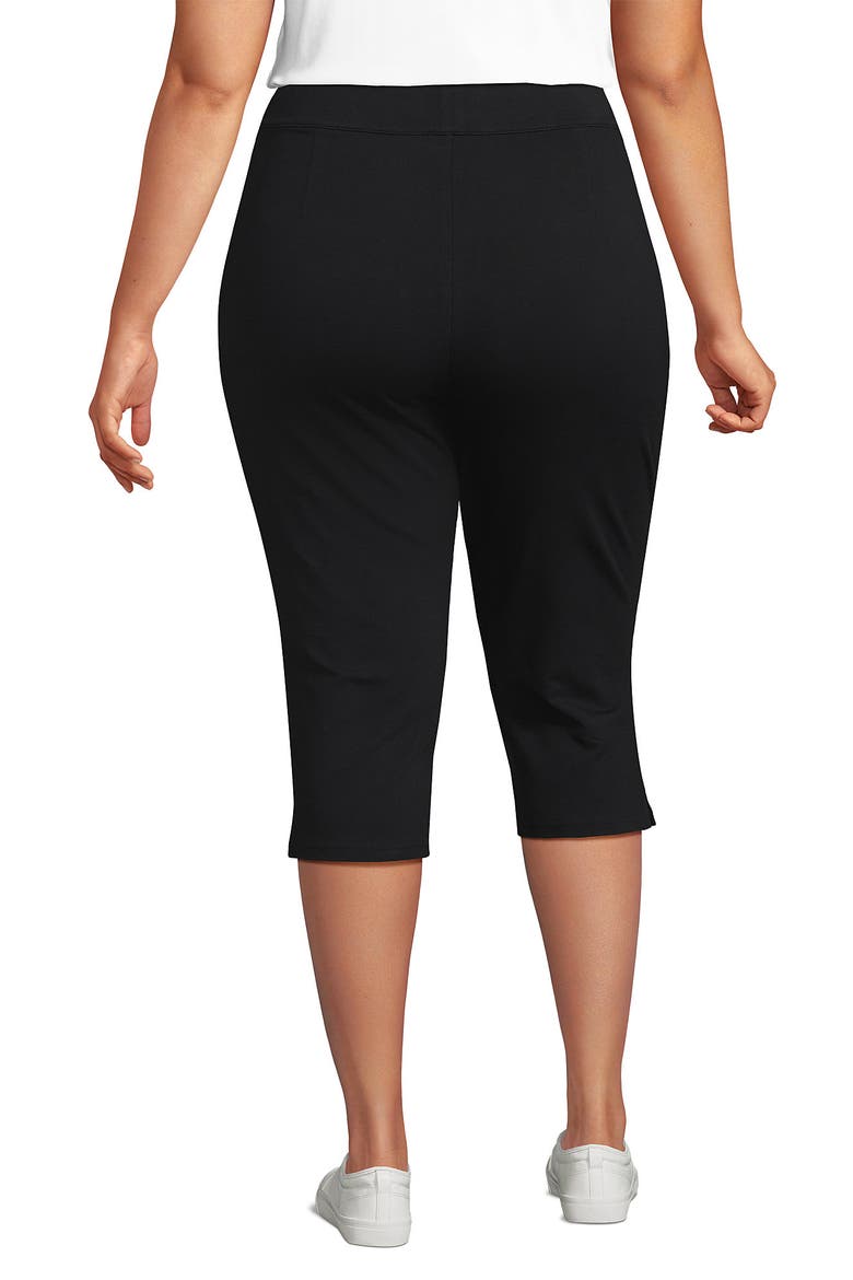 Plus Size Starfish High Rise Pintuck Capri Pants, Alternate, color, Black