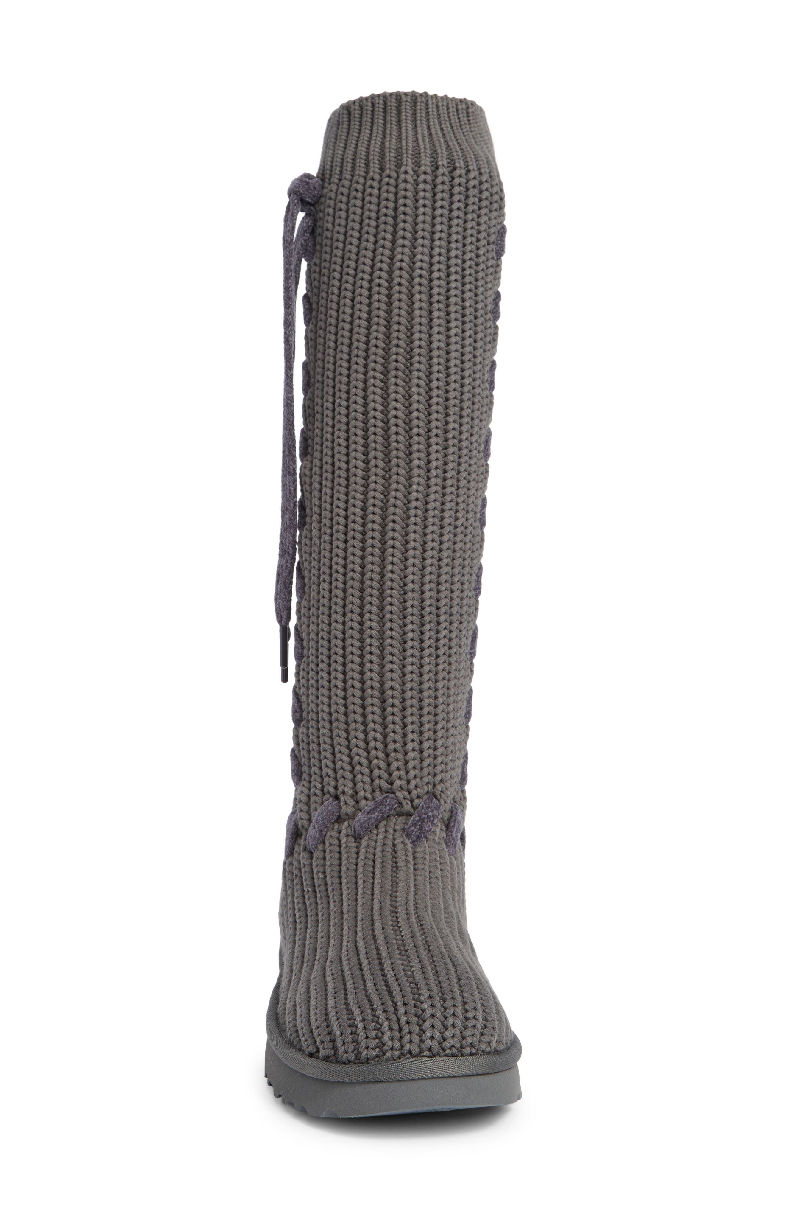 Classic Tall Whipstitch Knit Boot, Alternate, color, CHARCOAL