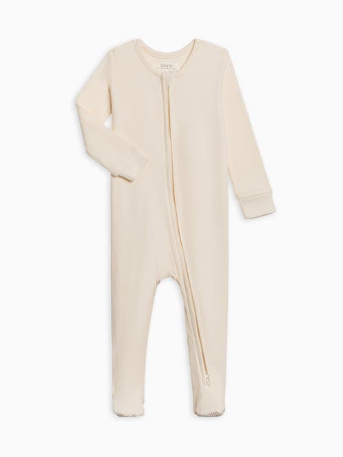 Kendi Kit Ribbed Zipper Sleeper In White