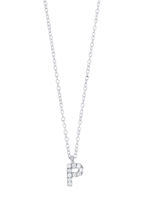Icon Diamond Initial Pendant Necklace