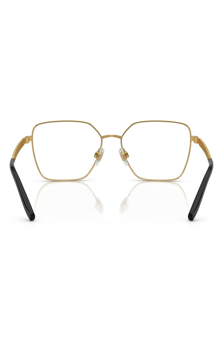 Dolce&Gabbana 54mm Square Optical Glasses, Alternate, color, Gold/ Black / Demo Lens