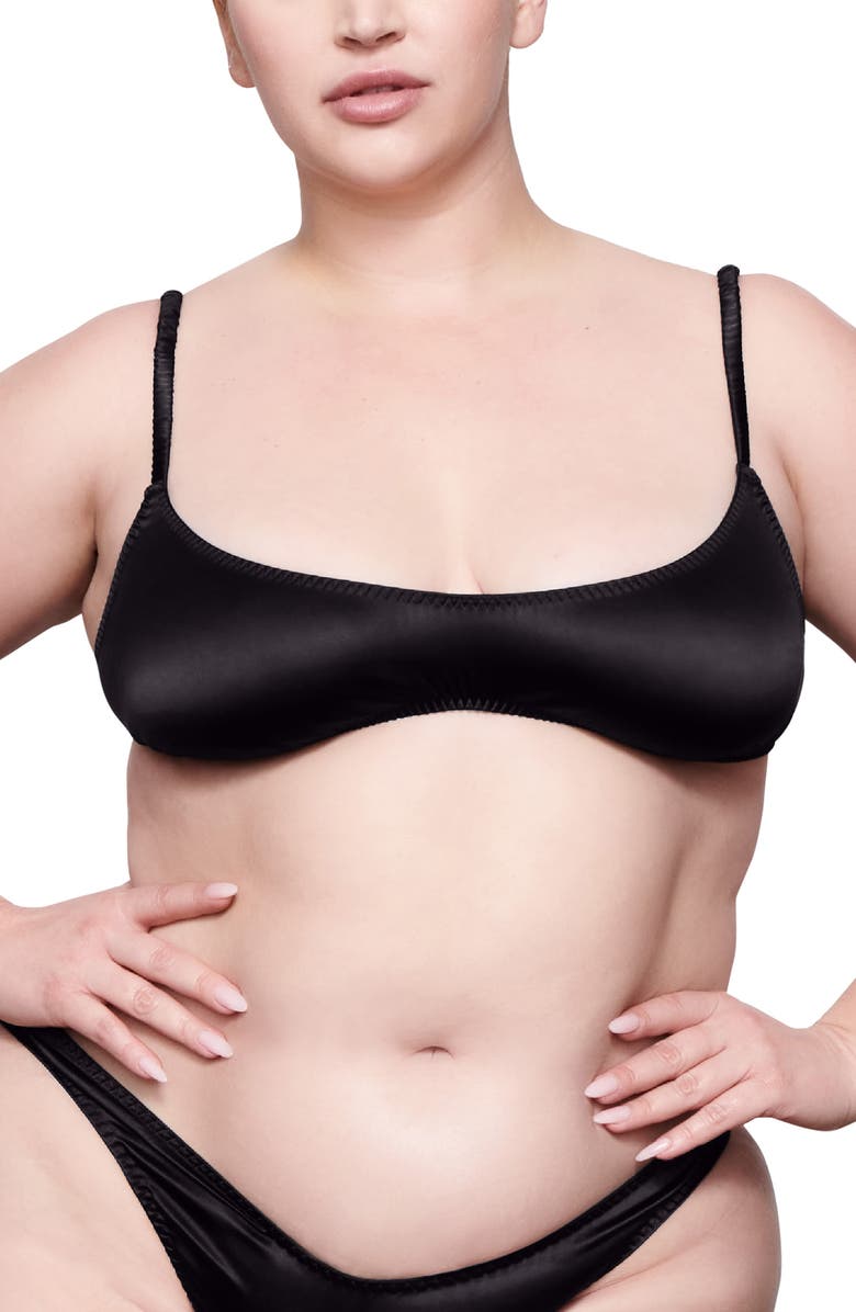 SKIMS Shine Scrunchie Scoop Satin Bra, Alternate, color, 