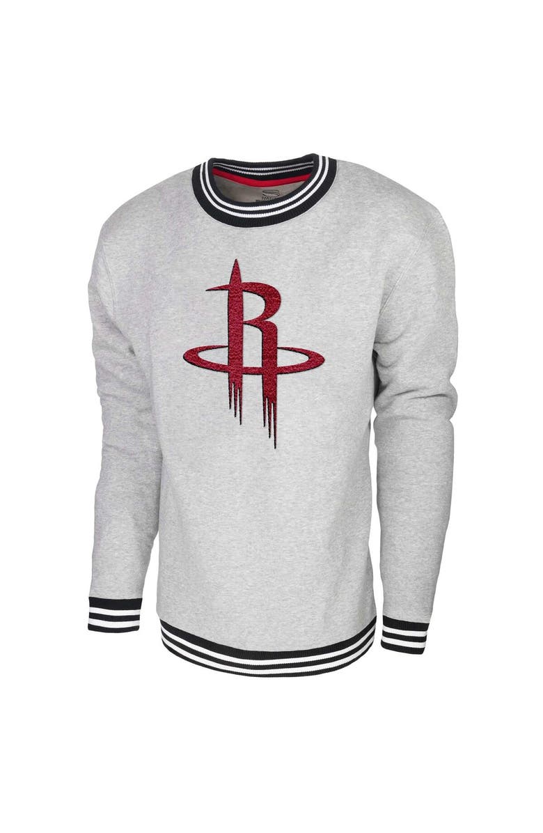 Stadium Essentials Men's Stadium Essentials Heather Gray Houston Rockets Club Level Pullover Sweatshirt, Alternate, color, Heather Gray