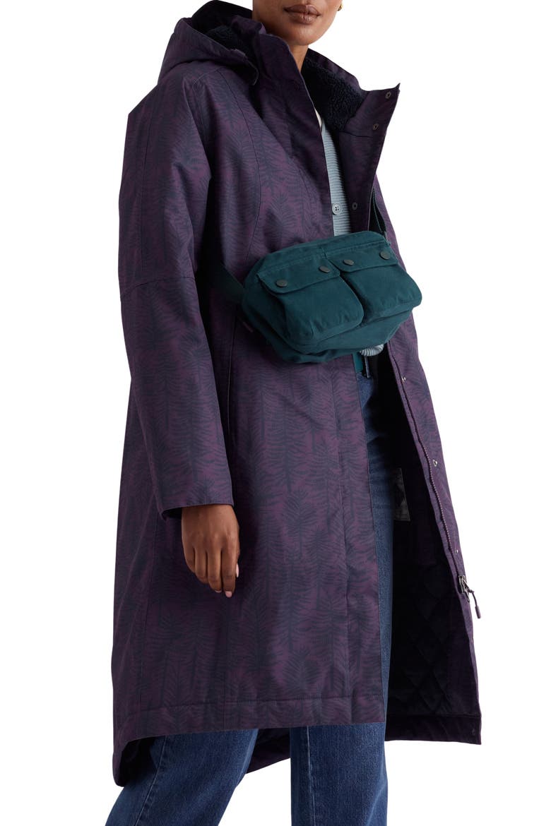 Janelle Waterproof Coat with Removable Hood, Alternate, color, BIRCH FOREST LOGANBERRY