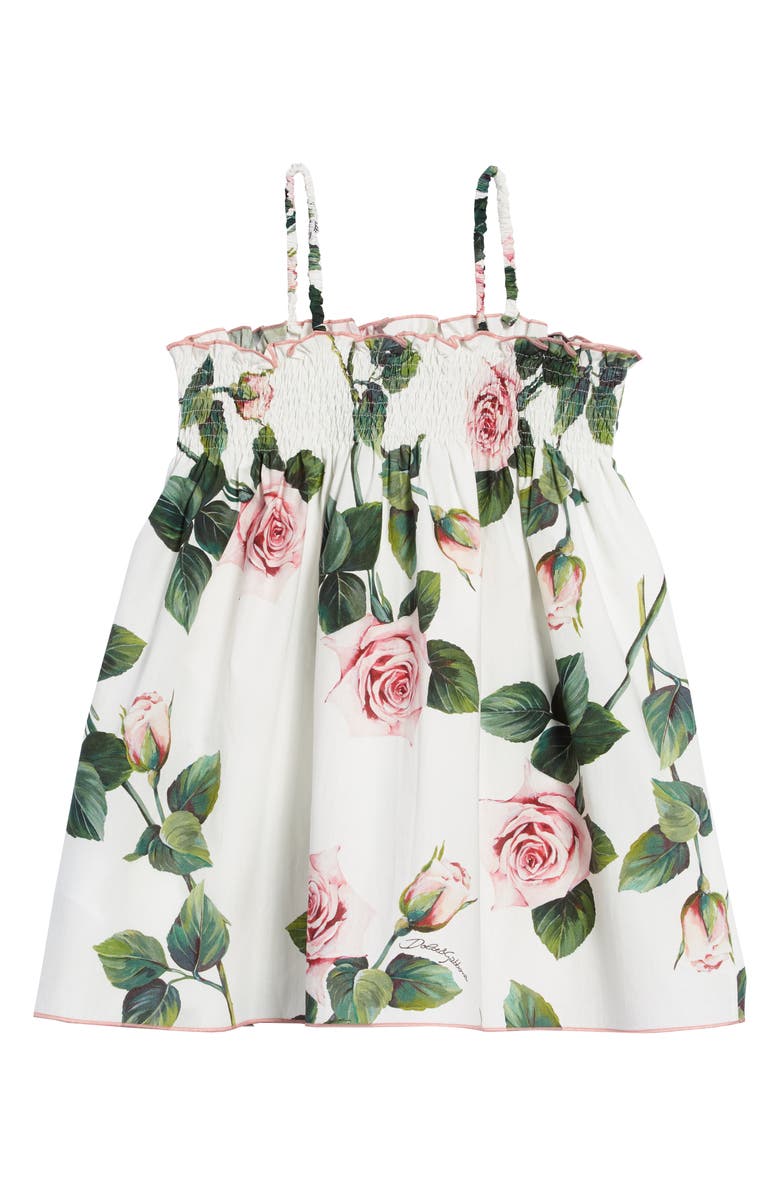 Dolce&Gabbana Floral Fit & Flare Dress, Alternate, color,