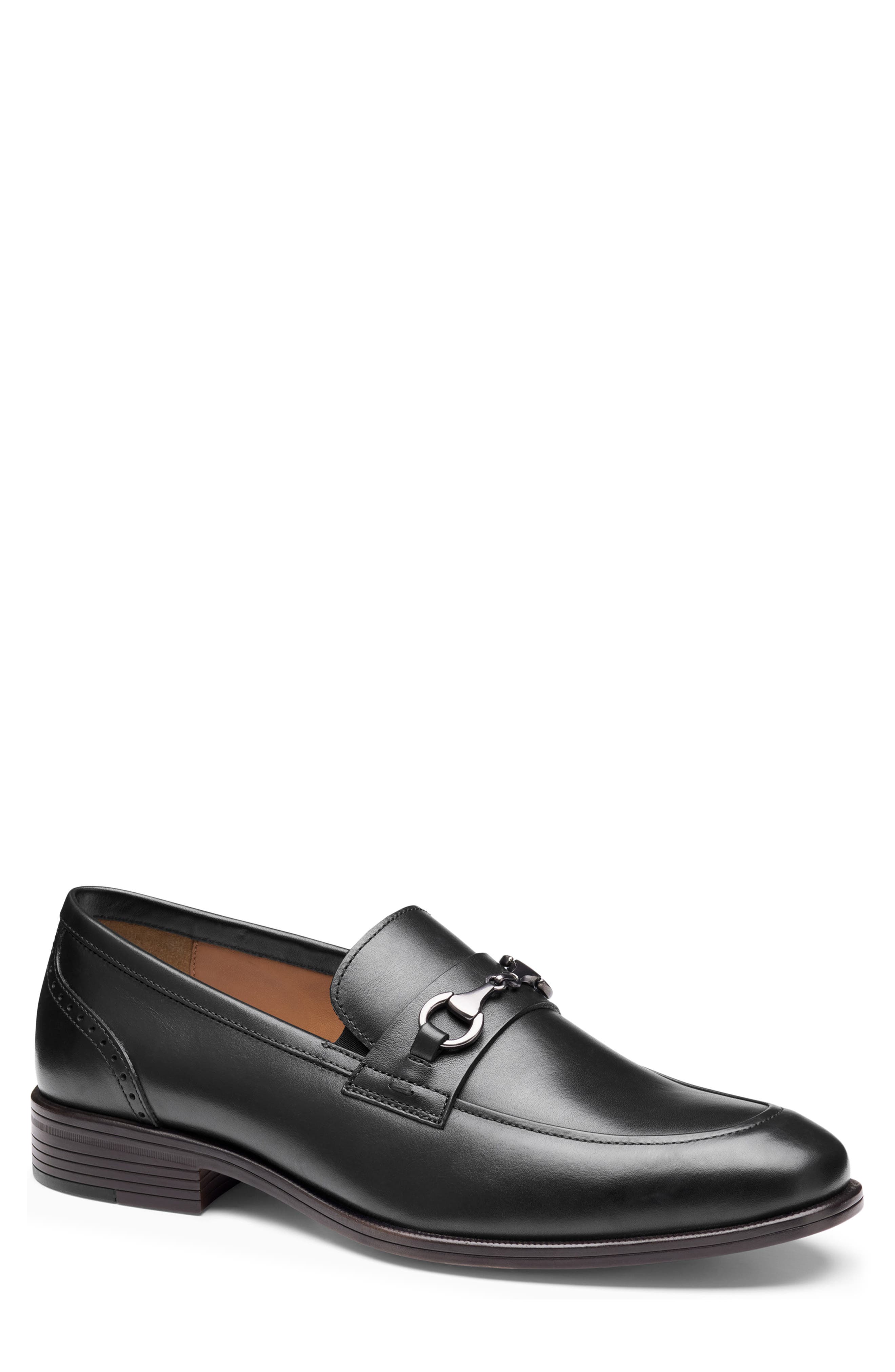 Johnston & Murphy Reeve Bit Loafer, Main, color, Black Full Grain