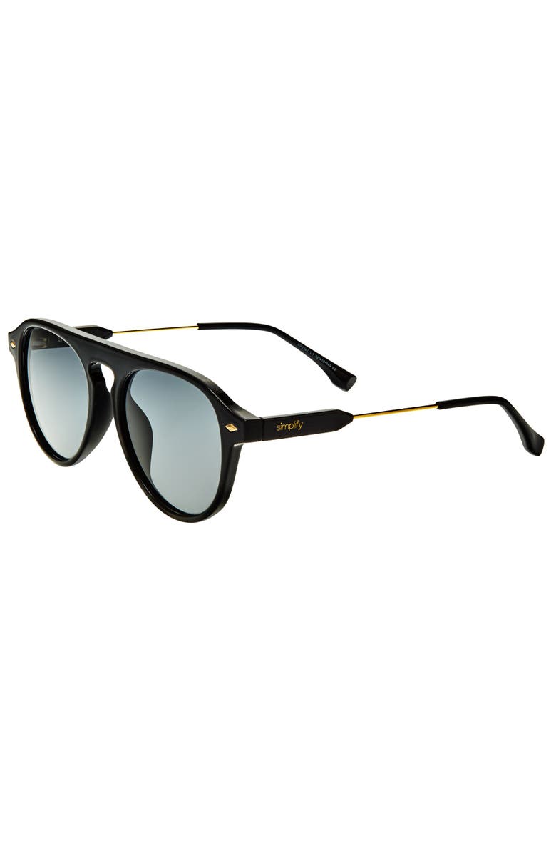 SIMPLIFY Carter Polarized Sunglasses, Main, color, Black/Black