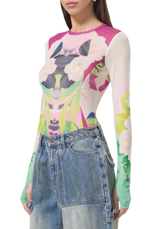 AFRM AFRM KAYLEE PRINT SHEER MESH TOP 