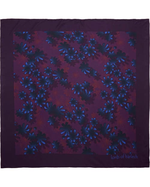 Lords Of Harlech Sofia Silk Scarf In Purple
