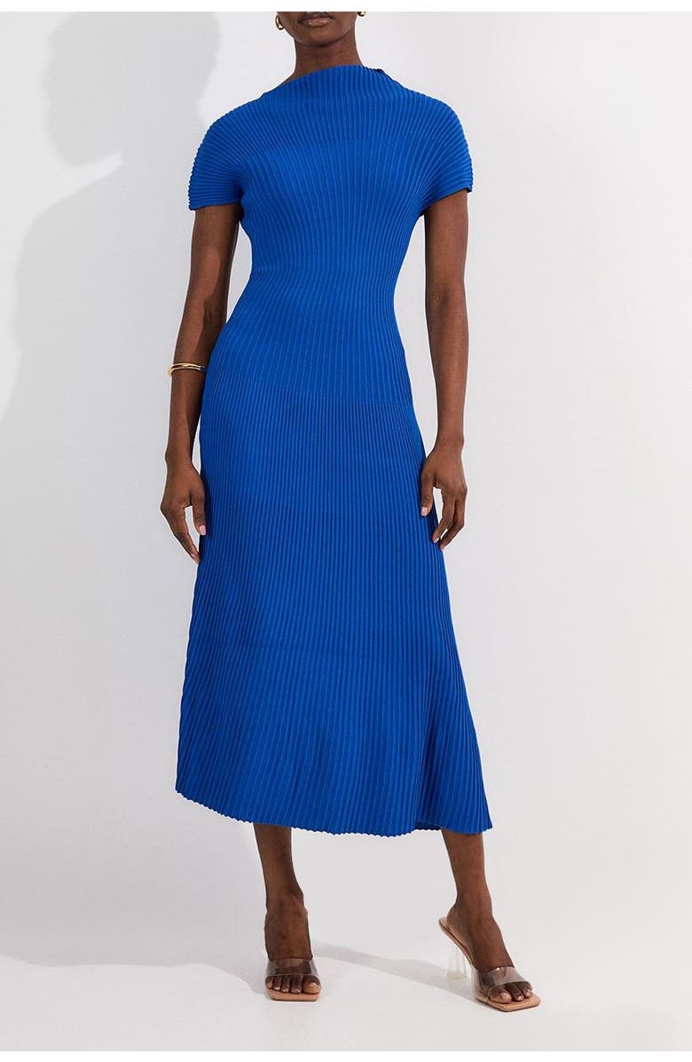 Karen Millen Stitch Detail Knit Midi Dress, Alternate, color, Cobalt