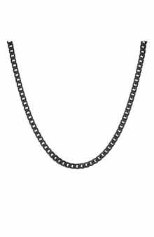 Men's Ion-Plated Curb Chain Necklace