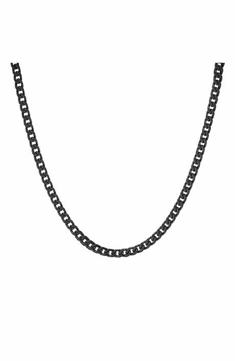 Men's Ion-Plated Curb Chain Necklace
