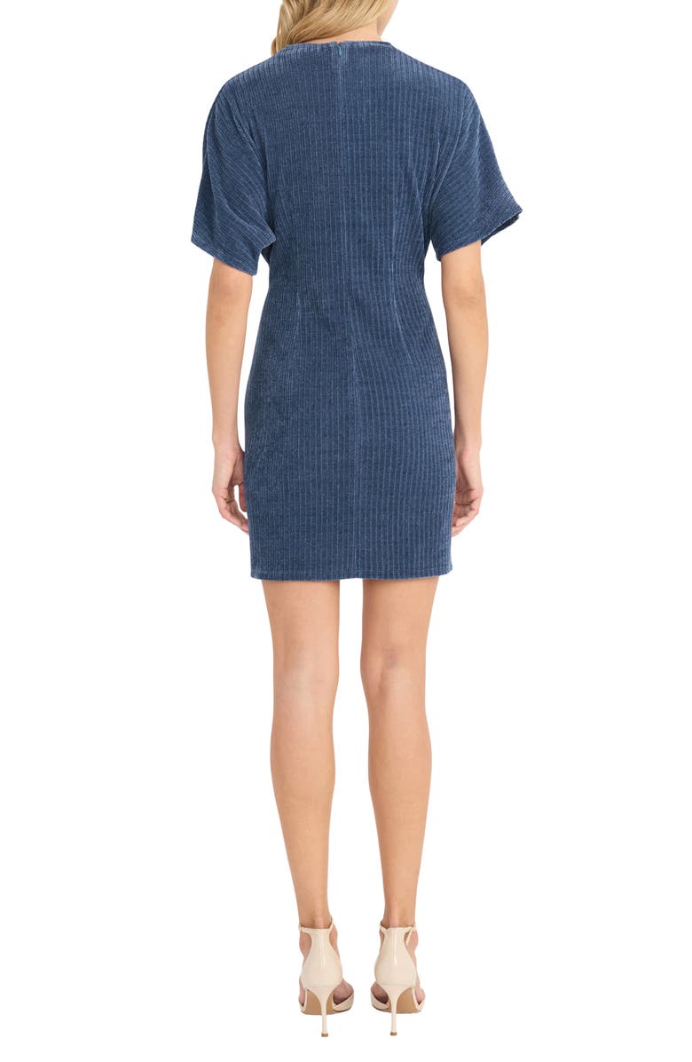 DONNA MORGAN FOR MAGGY Short Sleeve Corduroy Minidress, Alternate, color, Dark Denim
