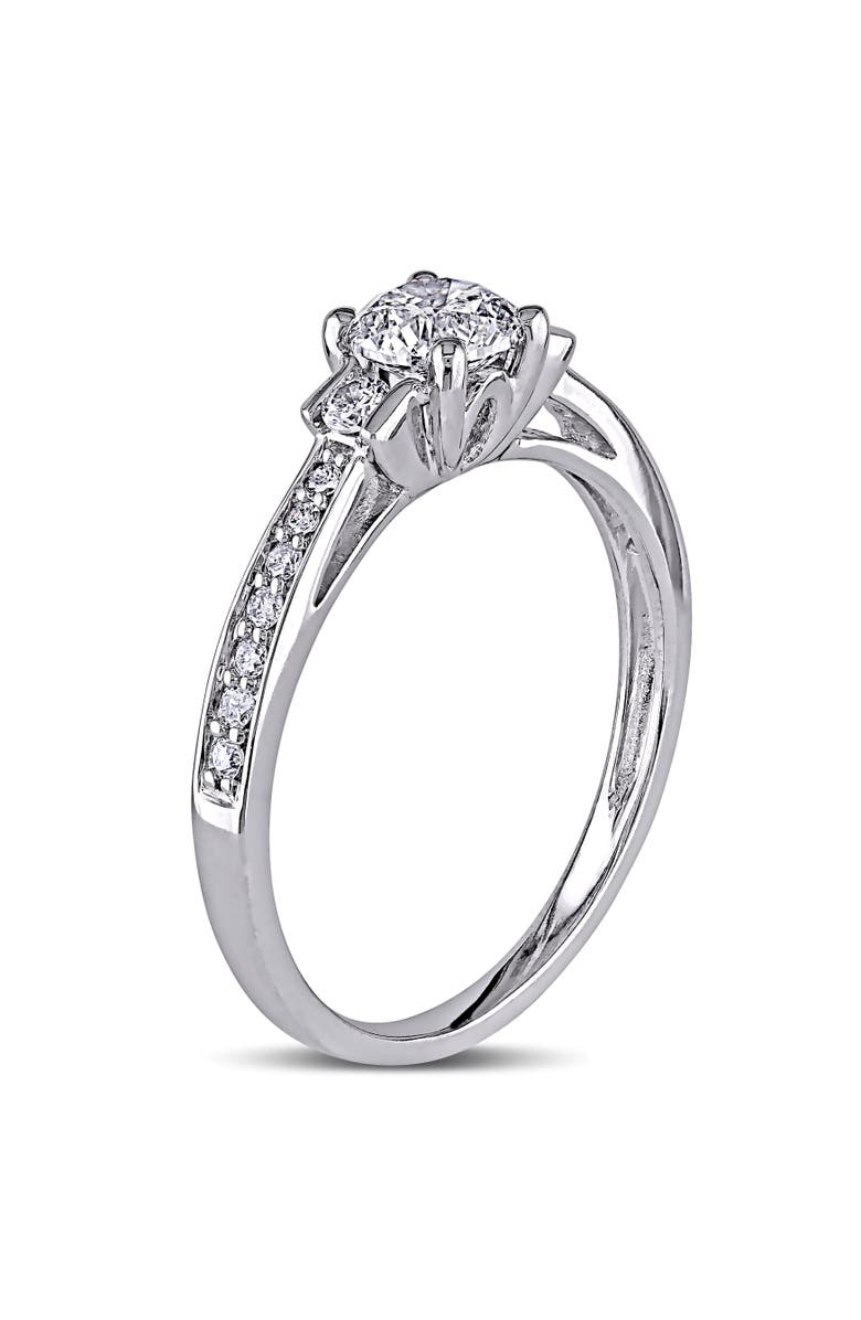 Julianna B. Diamond Bar Set 3-Stone Engagement Ring 14k, Alternate, color, 14K White Gold