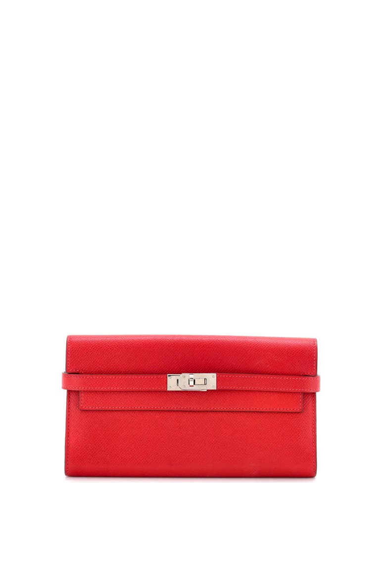 Kelly Wallet Epsom Long, Main, color, Rouge Vif
