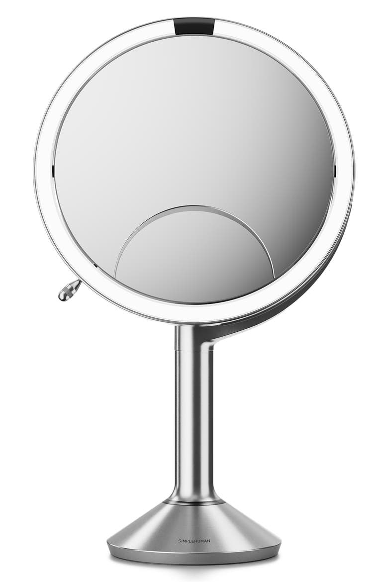Sensor Mirror Trio in Brushed Steel, Main, color, BRUSHED STEEL