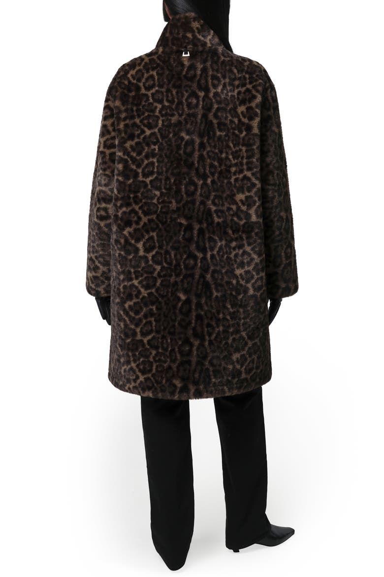 Blair Leopard Pluche™ Faux Fur Coat, Alternate, color, DARK LEOPARD