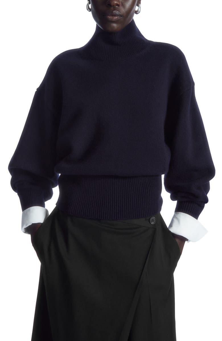 COS Wool & Mohair Blend Turtleneck Sweater, Main, color, 
