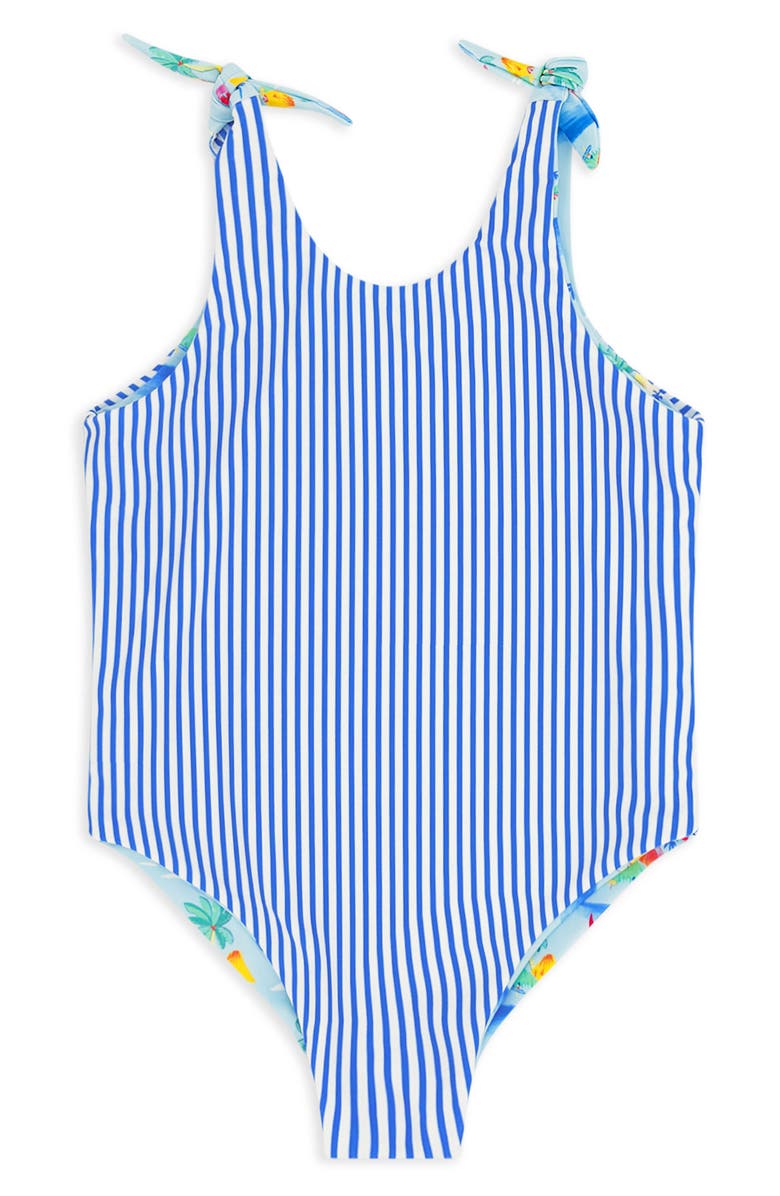 Feather 4 Arrow Kids' Skye Reversible UPF 50+ One-Piece Swimsuit, Alternate, color, Clearwater