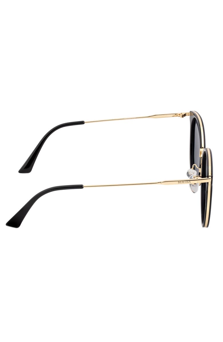 BERTHA Brielle Polarized Sunglasses, Alternate, color, Black/Rose Gold