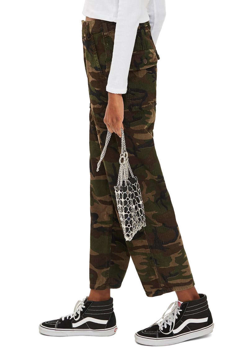 Sonny Camouflage Corduroy Trousers, Alternate, color, OLIVE MULTI