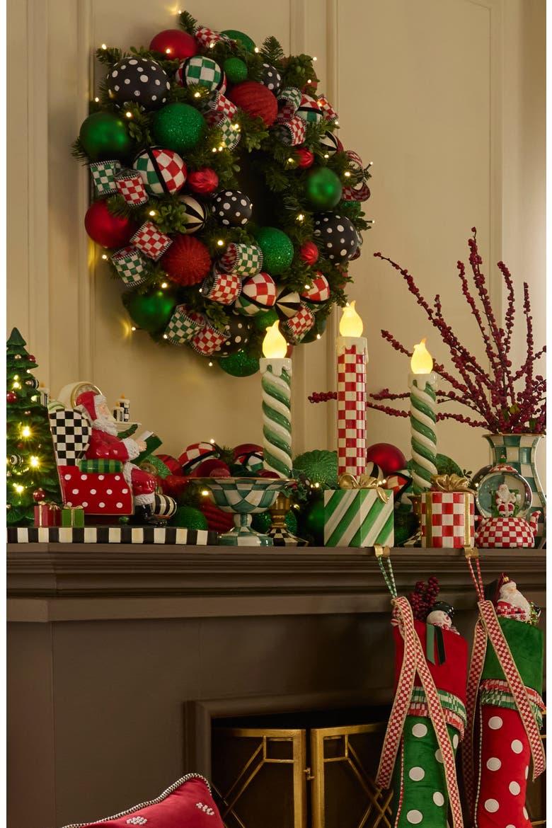 Check It Out Illuminated Candle Decoration, Alternate, color, GREEN