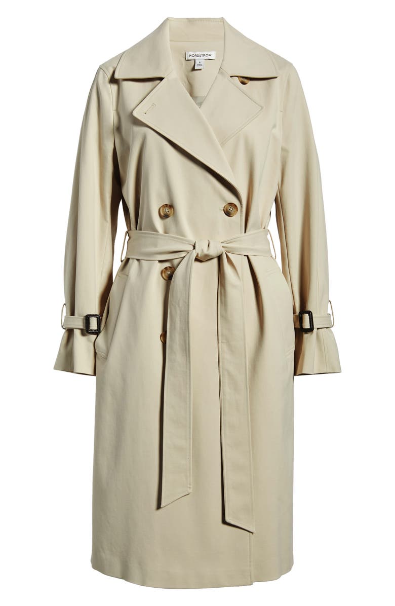 Nordstrom Stretch Cotton Trench Coat, Main, color, 