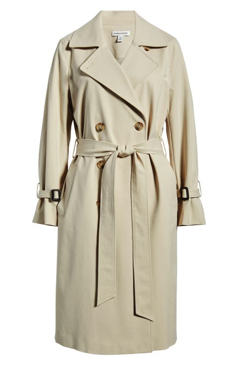 Stretch Cotton Trench Coat