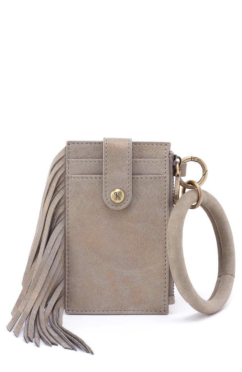 HOBO Ring Card Wristlet, Main, color, Golden Granite