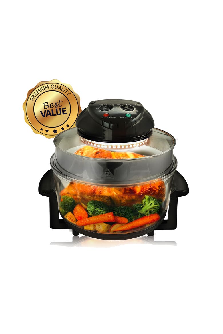Multipurpose Countertop Halogen Oven Air Fryer/Rotisserie/Roaster, Alternate, color, Black