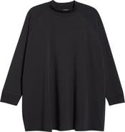 Eileen Fisher Mock Neck Terry Tunic Top