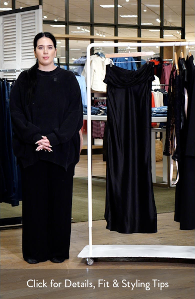 Beau Draped Satin Maxi Skirt, sales video thumbnail