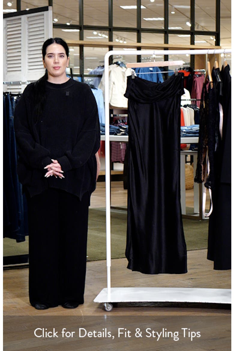 Beau Draped Satin Maxi Skirt video
