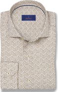 David Donahue Micropaisley Print Sport Shirt