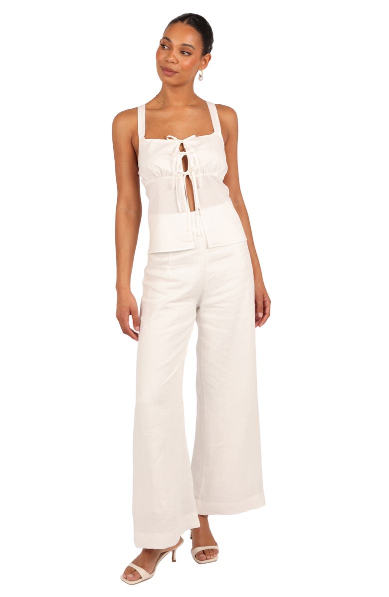 Petal & Pup Juliette Tie Front Tank Top, Alternate, color, Cloud White