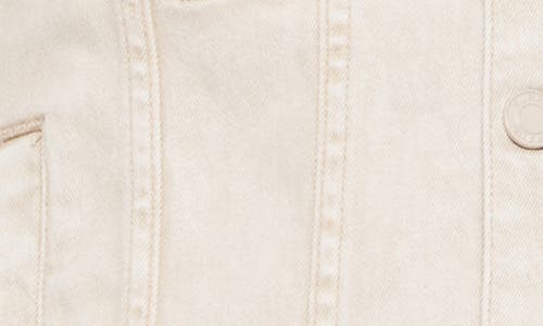 Purple Brand Embossed Denim Trucker Jacket In Khaki