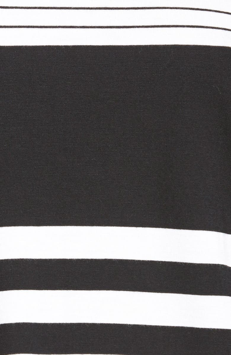 GIBSONLOOK Gibson Button Back Short Sleeve Stripe Tee, Alternate, color, 