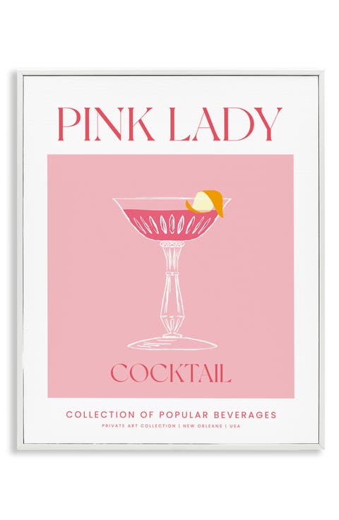Pink Lady Framed Canvas Wall Art