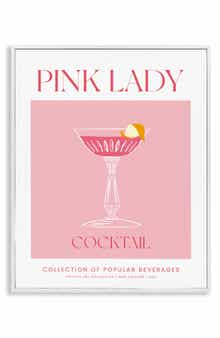 Stupell Industries Pink Lady Framed Canvas Wall Art