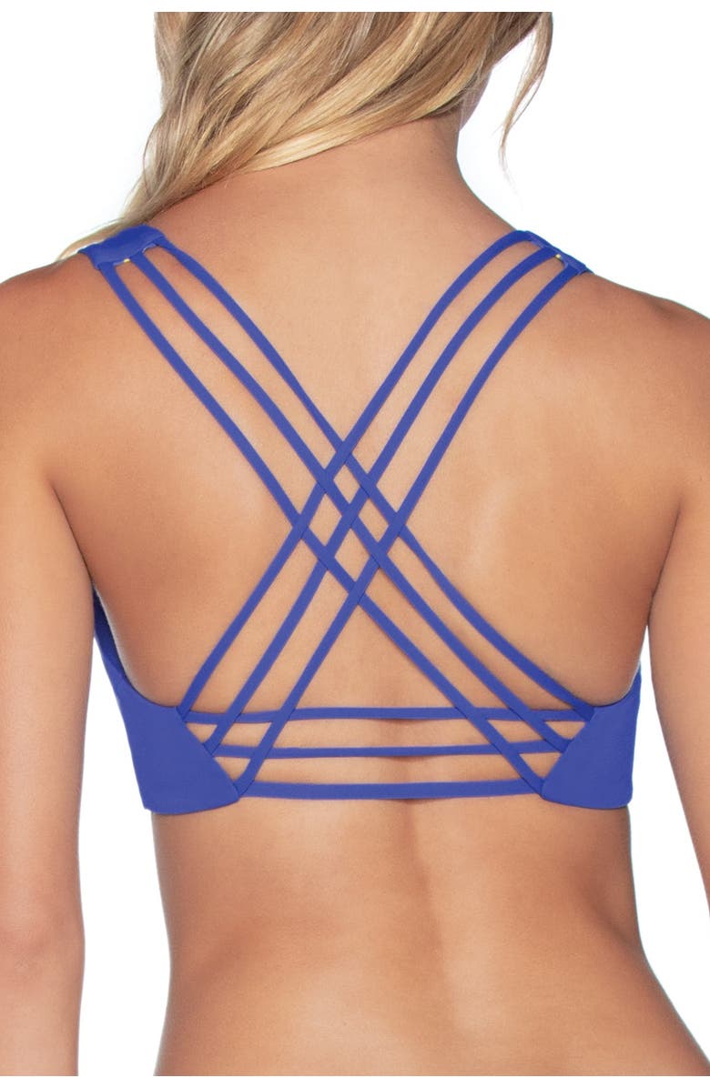 Maaji Pacific Blue Halter Bikini Top, Alternate, color, 