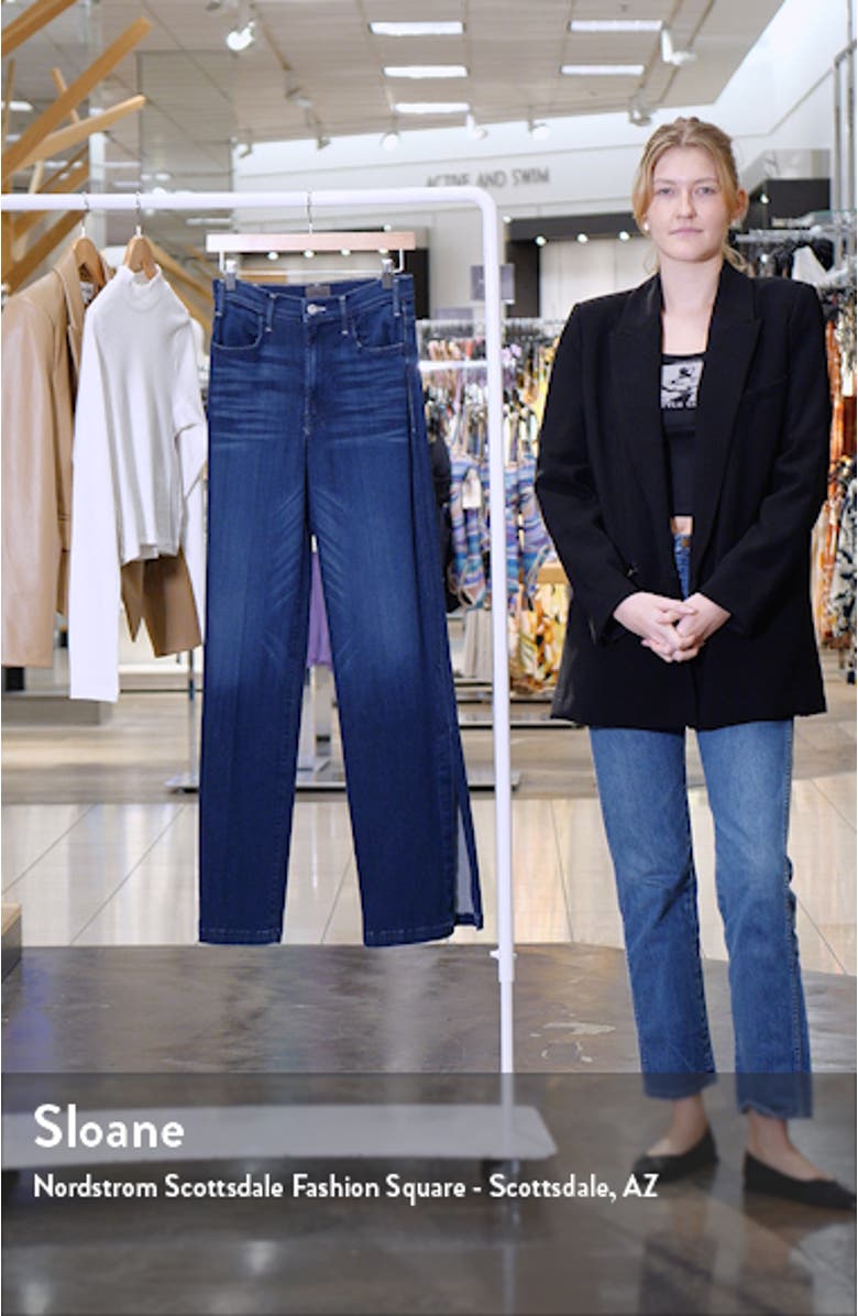 The Hustler Sidewinder High Waist Slit Hem Bootcut Jeans, sales video thumbnail