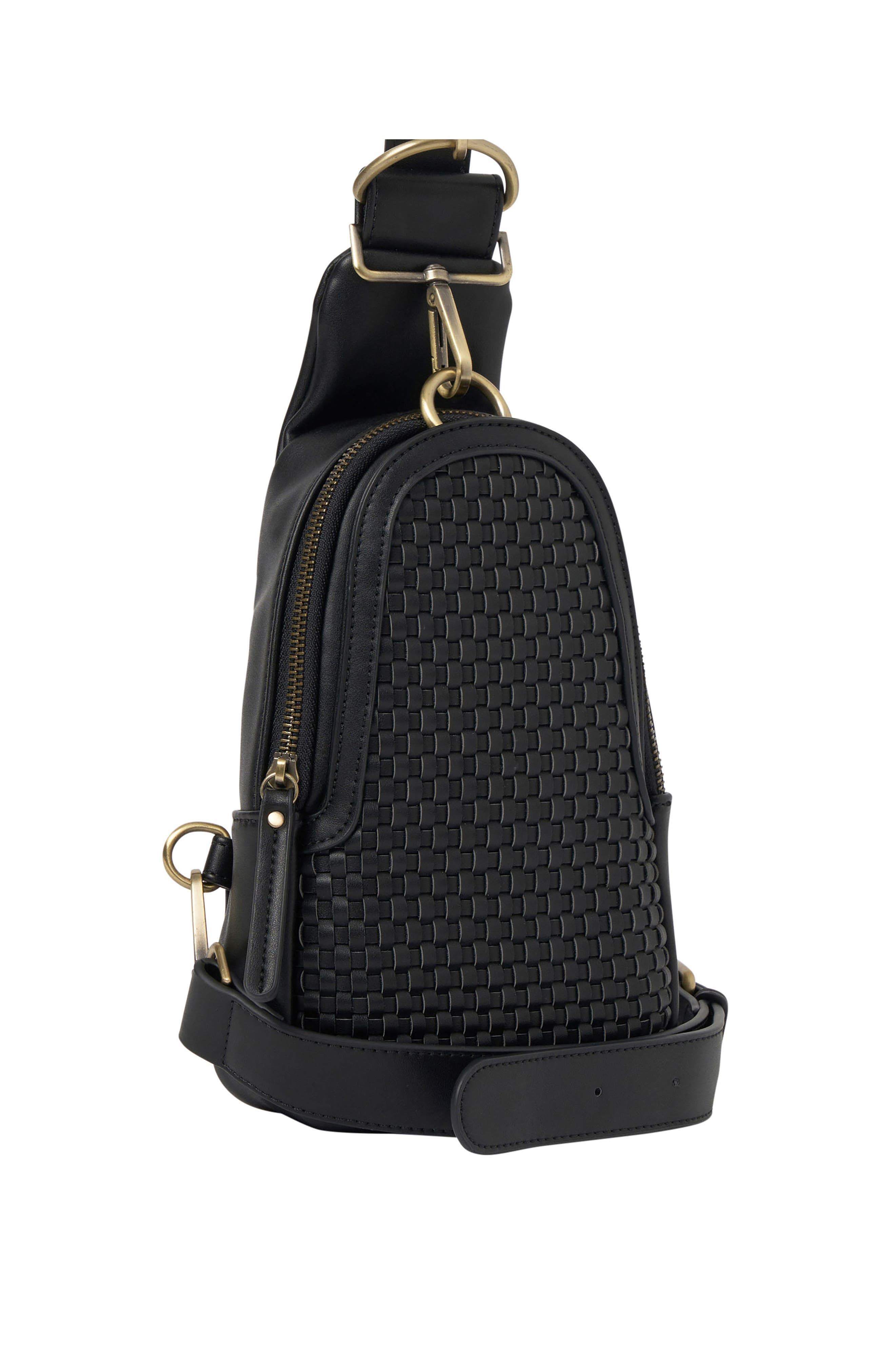 Urban Originals Liberty Woven Vegan Leather Messenger Bag, Alternate, color, 