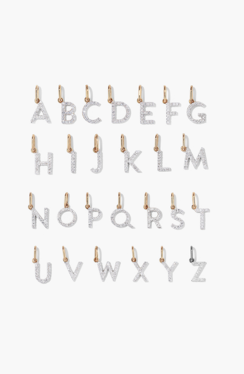 MEJURI Diamond Letter Charm, Alternate, color, S