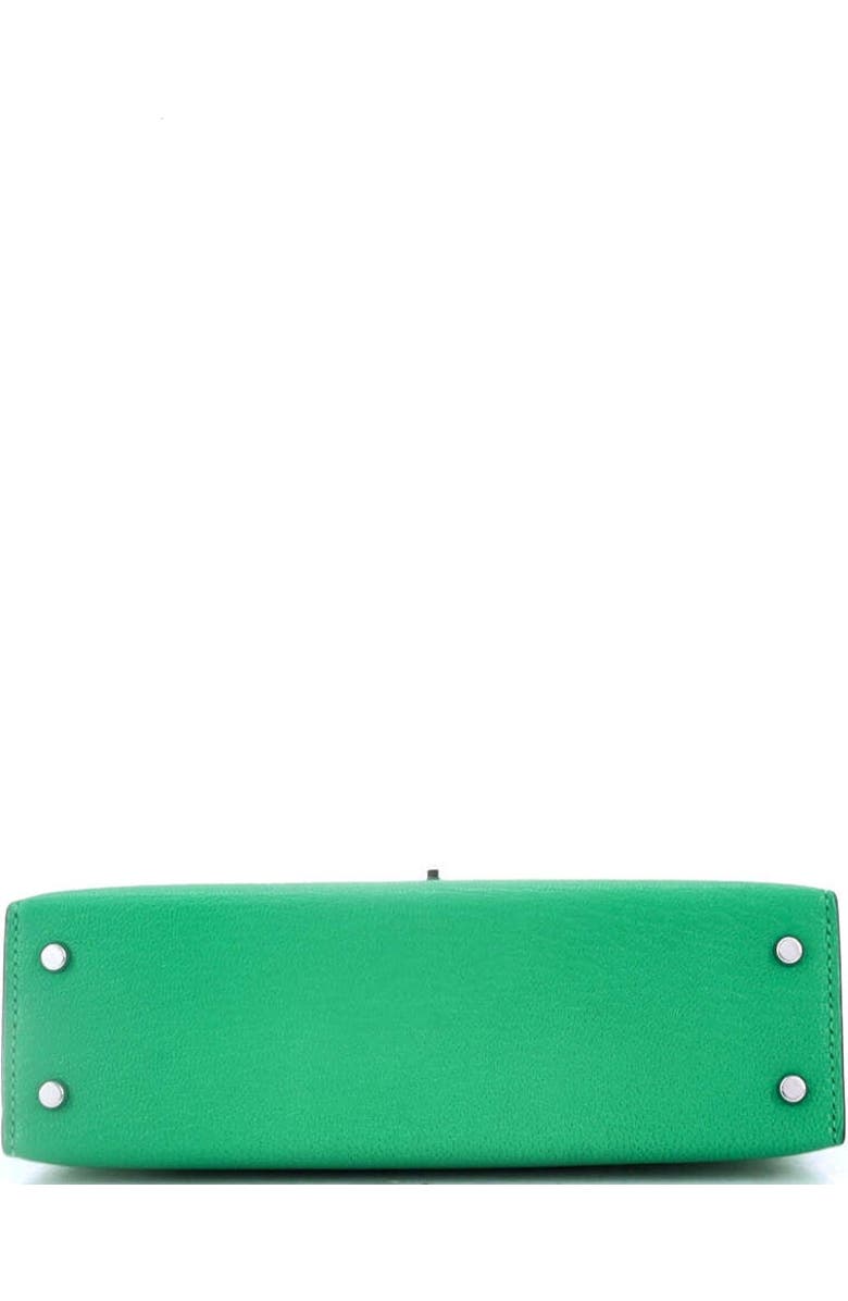 Pre-Owned Hermes Kelly Mini II Bag Green Chevre Mysore with Palladium Hardware 20, Alternate, color, Menthe