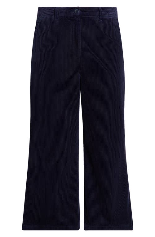 Seasalt Cornwall Asphodel Crop Wide Leg Corduroy Pants In Blue