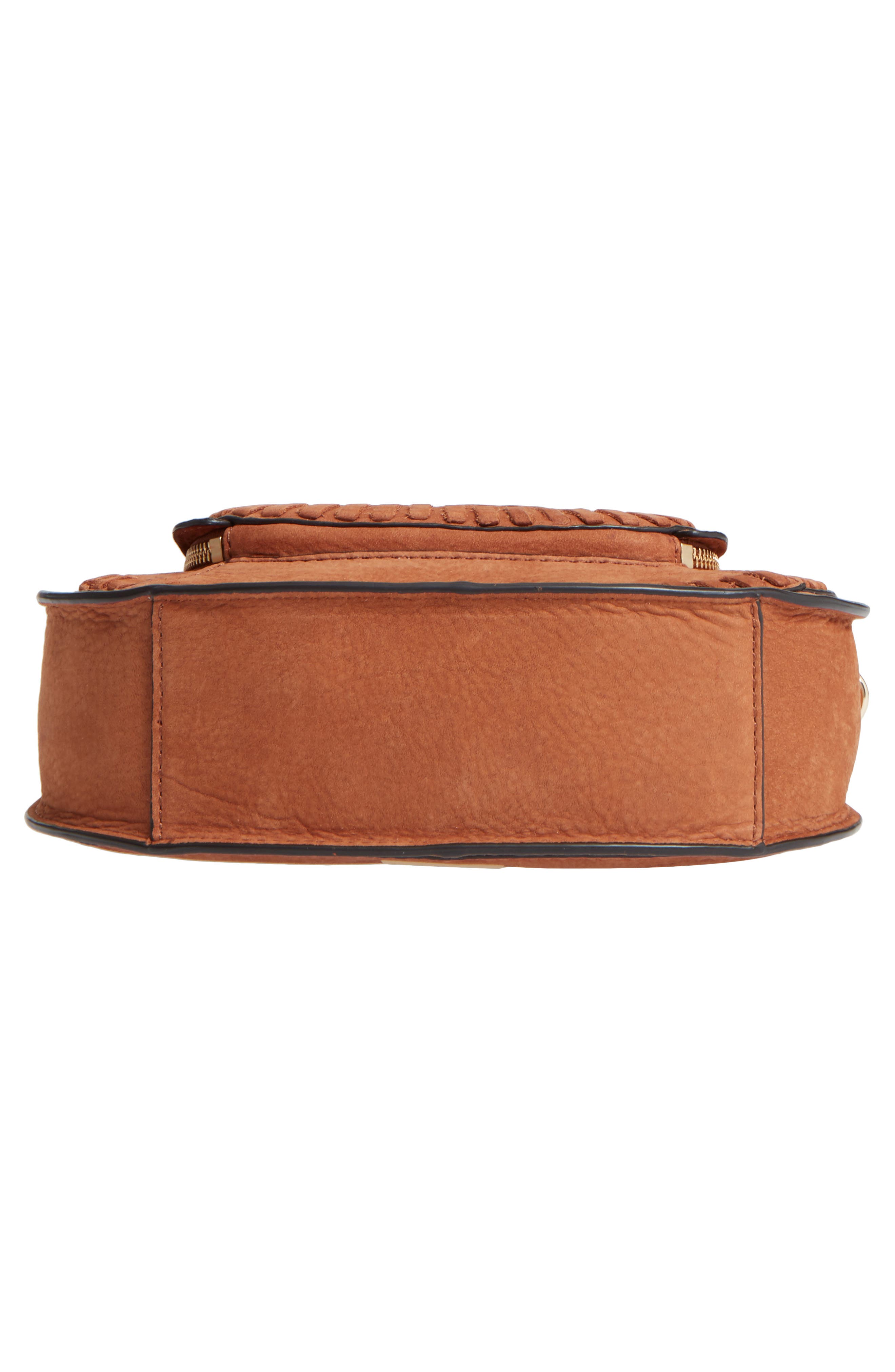 Mini Vanity Saddle Bag, Alternate, color, ALMOND NUBUCK