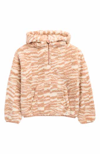 Kids' Just in Time Hooded Faux Shearling Quarter Zip Pullover